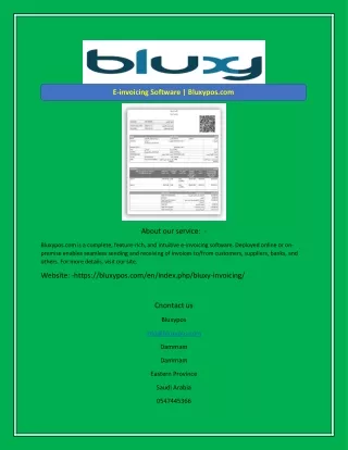 e invoicing software bluxypos com