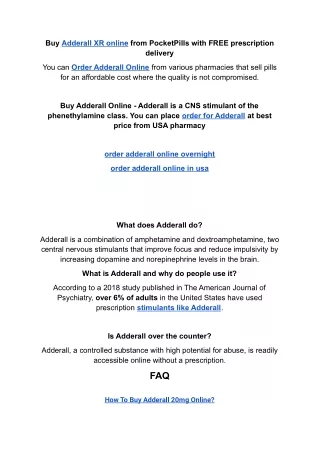 Best website to buy Adderall XR 10mg online