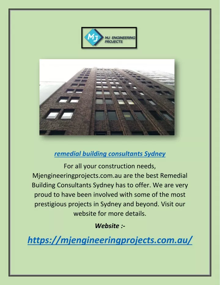 remedial building consultants sydney
