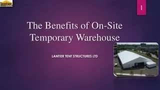The Benefits of On-Site Temporary Warehouse