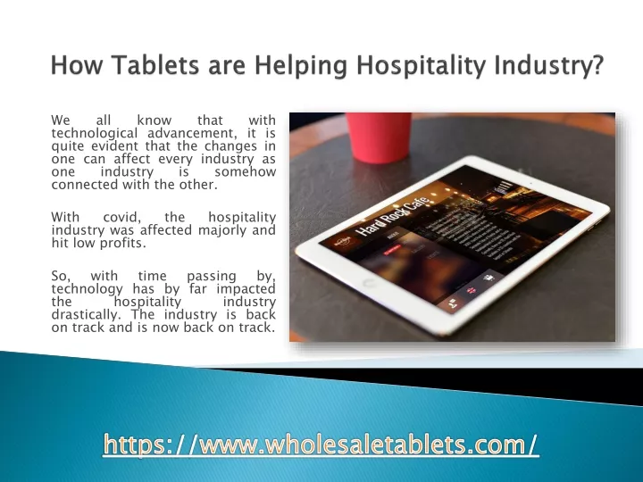 how tablets are helping hospitality industry