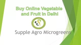 Online Vegetable and Fruit in Delhi | Supple Agro Microgreens