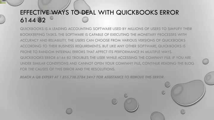 effective ways to deal with quickbooks error 6144 82