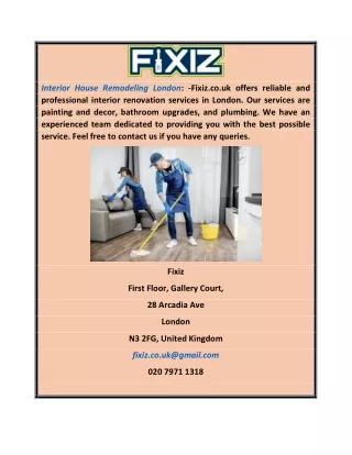 Interior Renovation Services London | Fixiz.co.uk