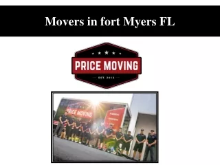 Movers in fort Myers FL