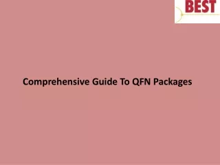 comprehensive guide to qfn packages
