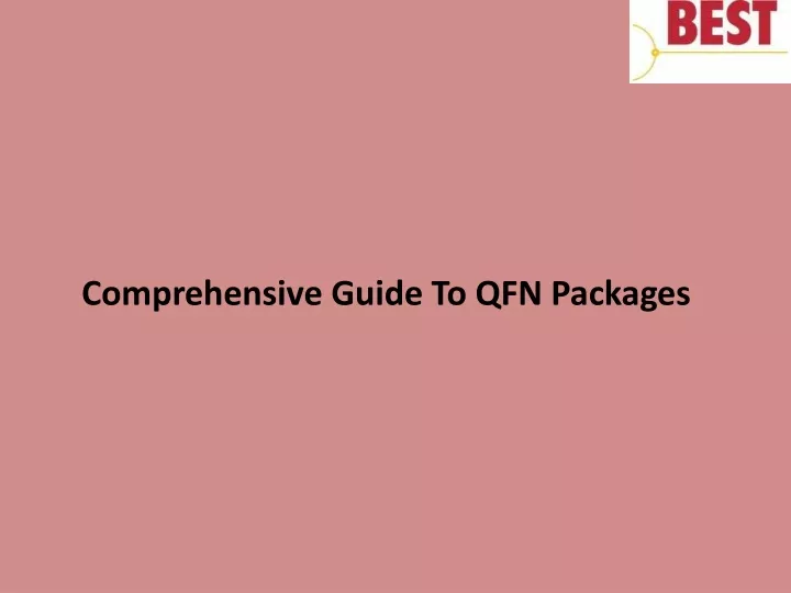 comprehensive guide to qfn packages