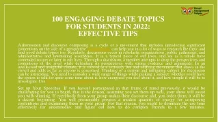 100 Engaging Debate Topics for Students in 2022