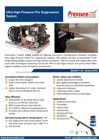 UHP fire fighting system catalogue