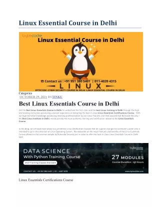 linux essential course in delhi