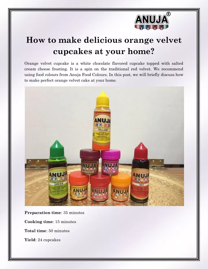 how to make delicious orange velvet cupcakes