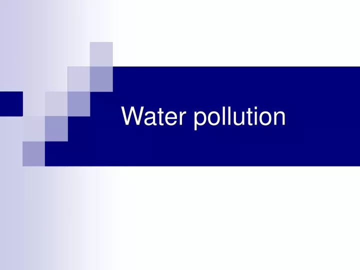 water pollution