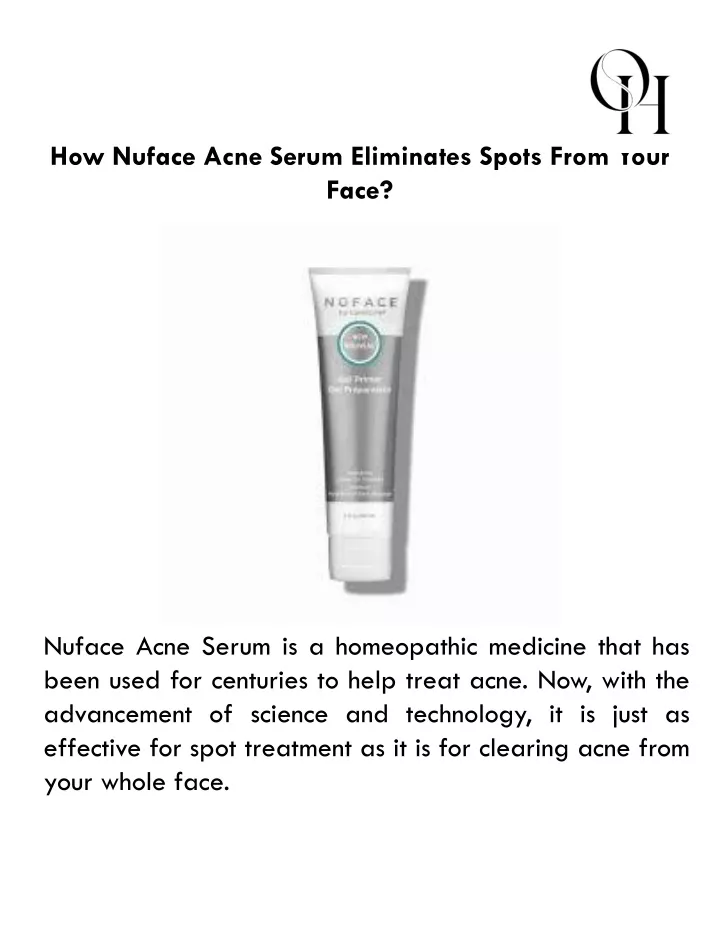 how nuface acne serum eliminates spots from your