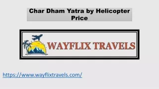 char dham yatra by helicopter price