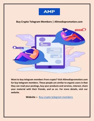 Buy Crypto Telegram Members  Allmediapromotion
