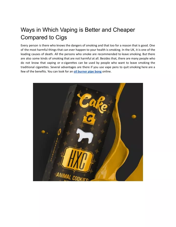 ways in which vaping is better and cheaper