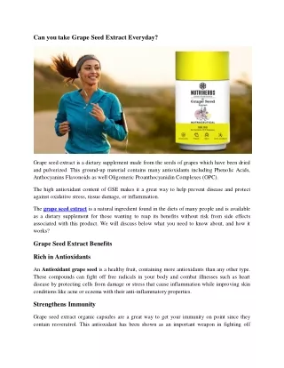 can you take grape seed extract everyday