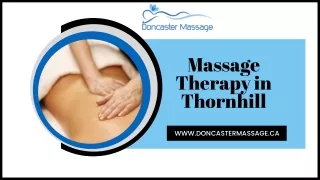 The Greatest Massage Therapy in Thornhill At Doncaster Massage
