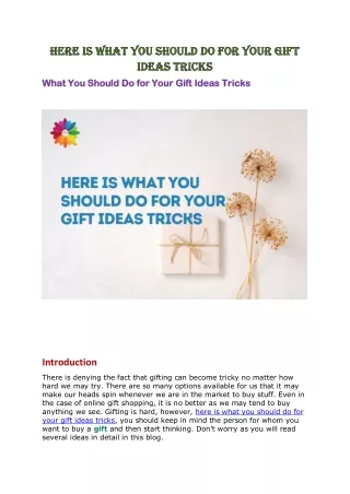 here is what you should do for your gift here