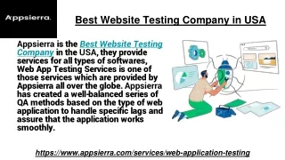 best website testin g company in usa