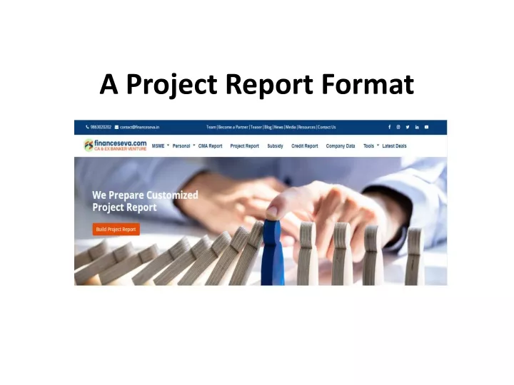 PPT - A Project Report Format PowerPoint Presentation, Free Download ...