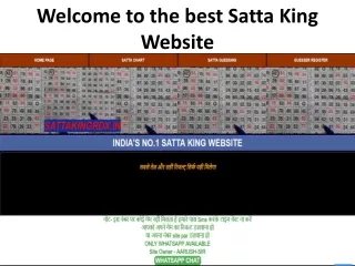 Welcome to the best Satta King Website with trusted leak game