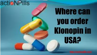 Where can you order Klonopin in USA_