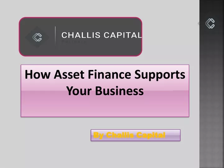 how asset finance supports your business
