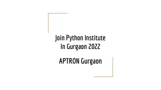 join python institute in gurgaon 2022