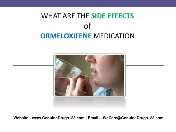 what are the side effects of ormeloxifene