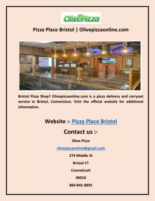 Pizza Place Bristol  Olivepizzaonline