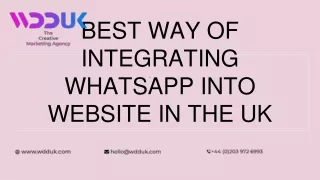 best way of integrating whatsapp into website in the uk