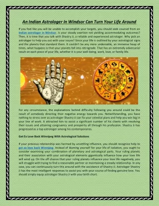 An Indian Astrologer In Windsor Can Turn Your Life Around