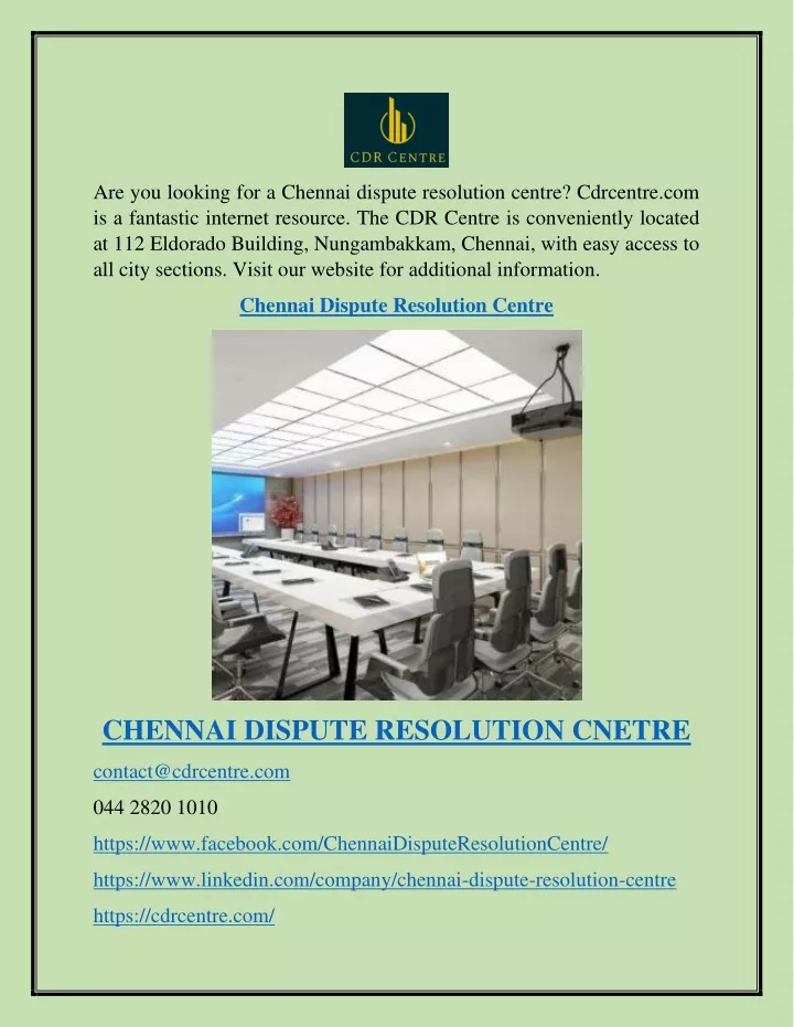 are you looking for a chennai dispute resolution
