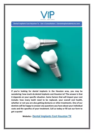 Dental Implants Cost Houston Tx - Get a Consultation | Dentalimplantsdentures.co