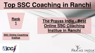 Top SSC Coaching in Ranchi(BCC)