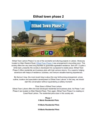 Etihad town phase 2