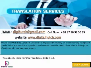 Professional Translation Services |Certified Translation|Digital Hutch
