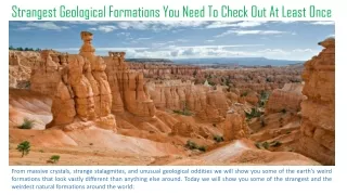 strangest geological formations you need to check