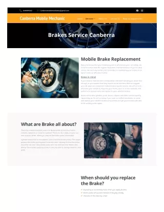 Mobile Brakes Repairs Service