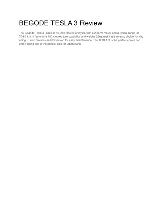 begode tesla 3 review