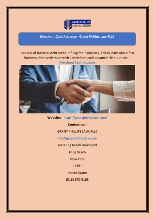 merchant cash advance grant phillips law pllc