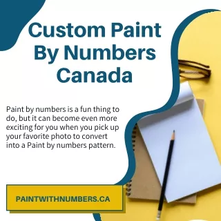 Custom Paint By Numbers Canada