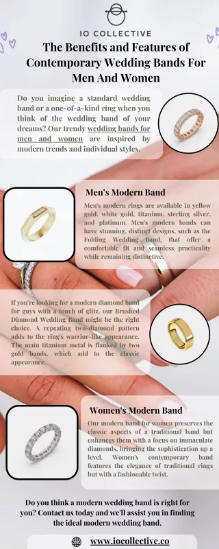 The Benefits and Features of Contemporary Wedding Bands For Men And Women