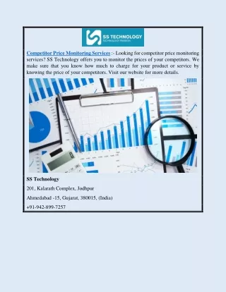 Competitor Price Monitoring Services | SS Technology