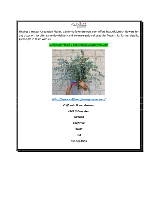 Oceanside Florist  Californiaflowergrowers.com