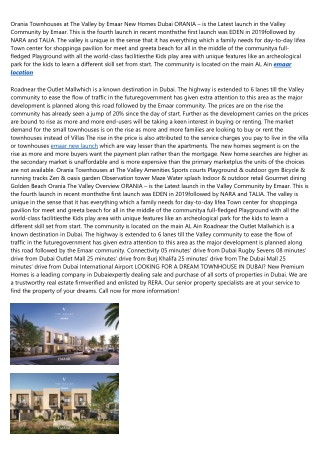 Emaar Townhouses