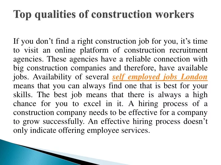 top qualities of construction workers