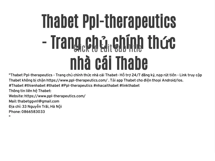 thabet ppl therapeutics trang