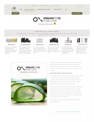 Organethic Pure Care Products For Salon Professionals
